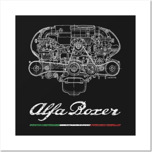 Italian Boxer engine on white Posters and Art